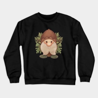 Woodland Gnome With Acorn Hat Crewneck Sweatshirt